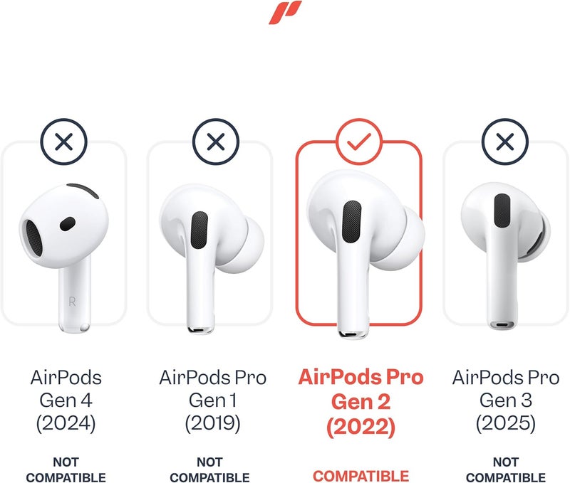 Proof Labs 4 Pairs for AirPods Pro 2 Ear Hooks Covers [Added Storage Pouch] Accessories Compatible with Apple AirPods Pro 2nd Generation (White) - Image 2